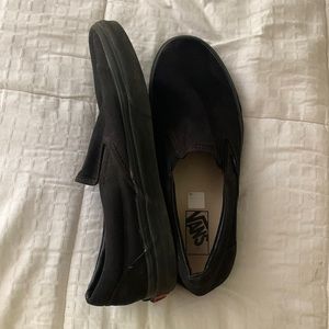 Vans size 11 Mens, black canvas. Lightly worn.